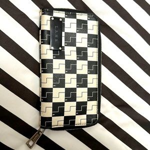L.A.M.B. Gwen Stefani Black And White Wallet